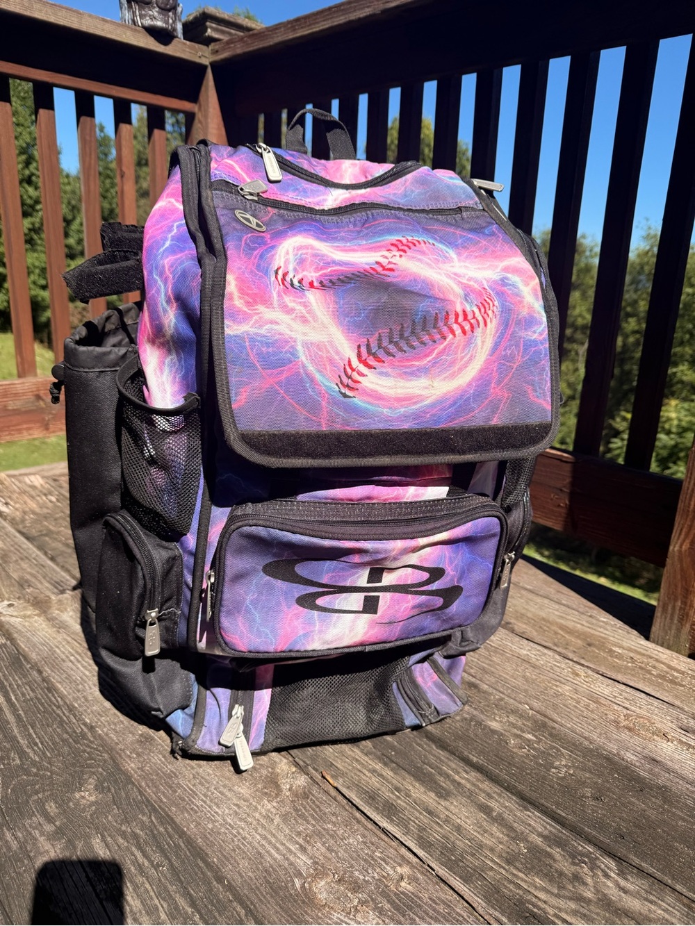 Boombah - Purple Lightning Softball Backpack - Youth Sports Bag